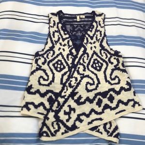 Anthropologie crochet back sweater vest